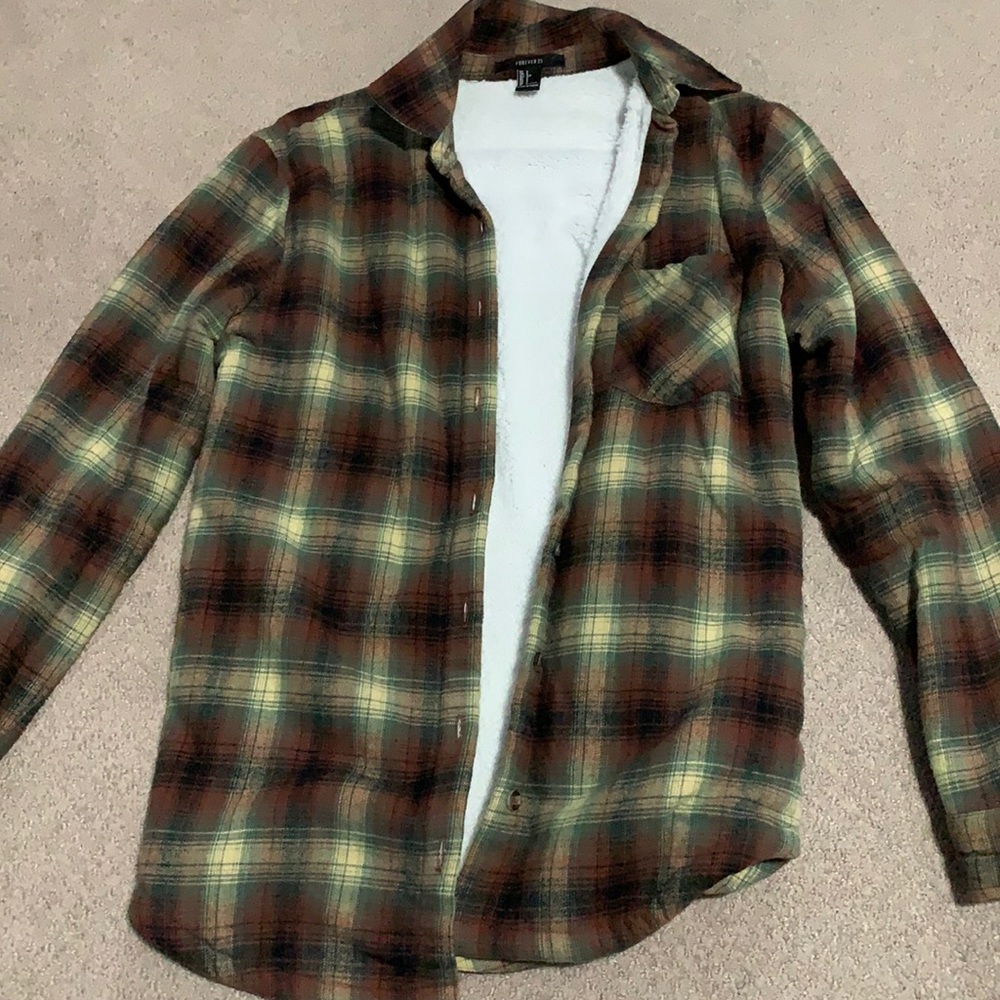 F21 Plaid Shirt with Cozy Inner Lining